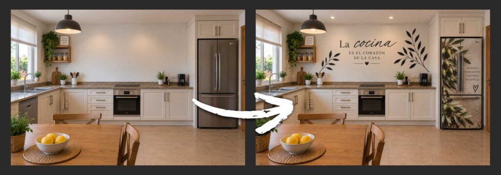 cocina rotulada